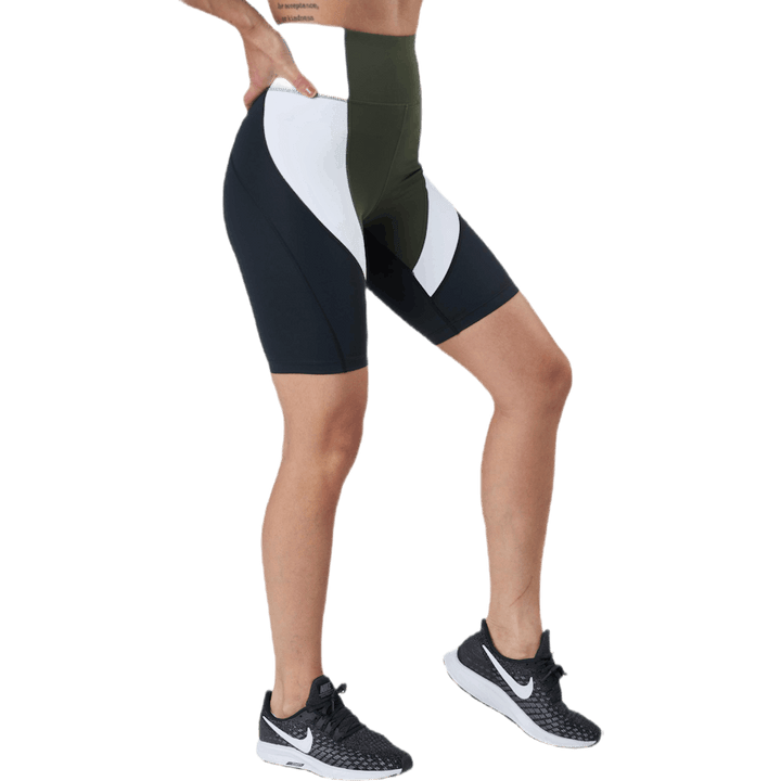 Tvarové motorkárske šortky Green/Black