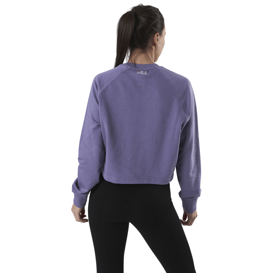 Jamina Cropped Crew Sweat Purple