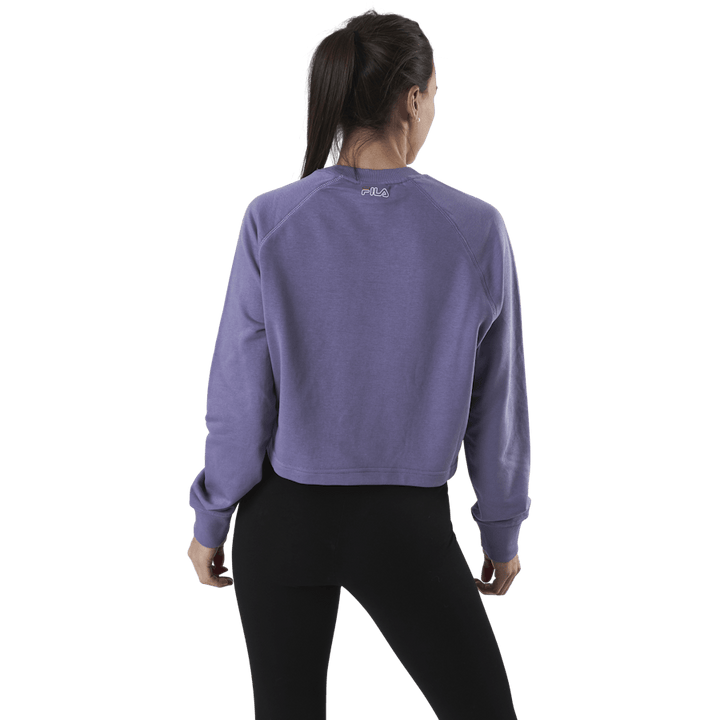 Jamina Cropped Crew Sweat Purple