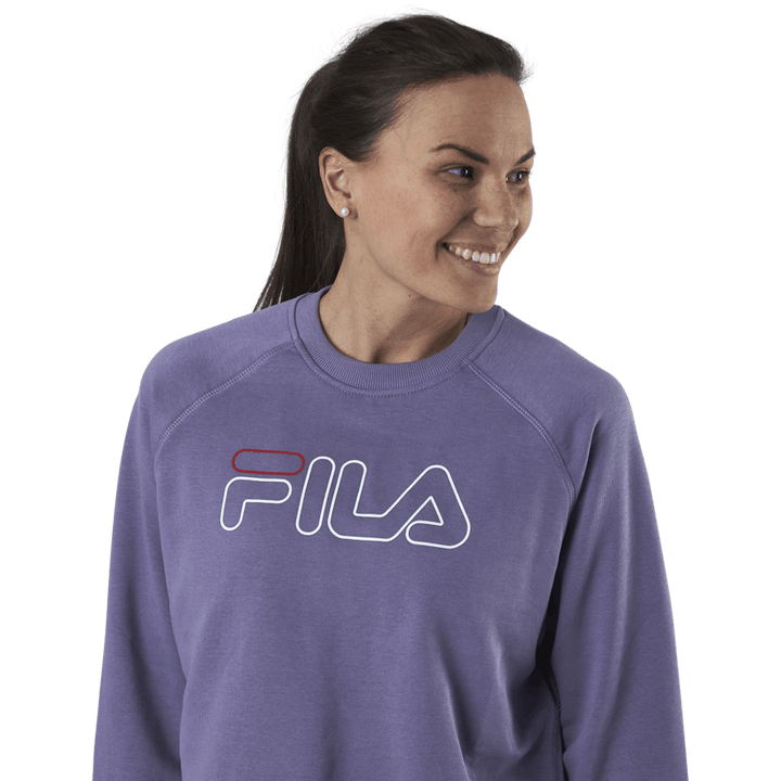 Jamina Cropped Crew Sweat Purple