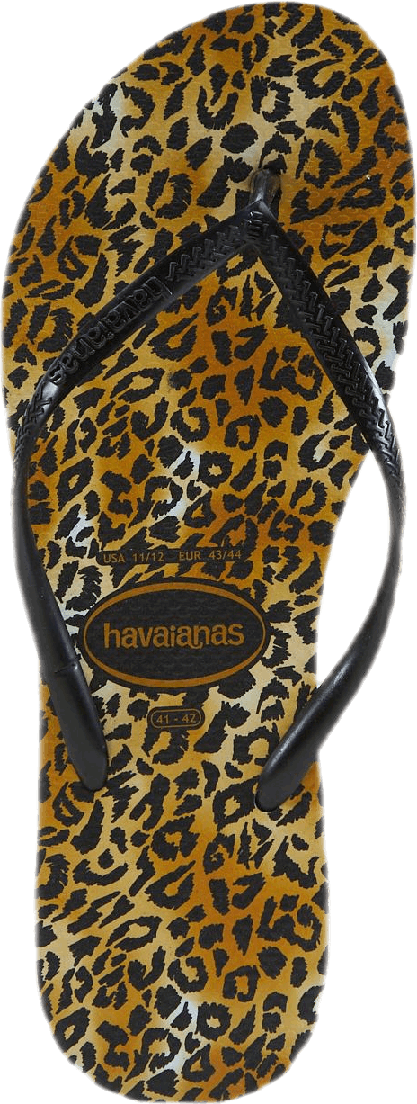 Schlank Leopard Beige/Schwarz