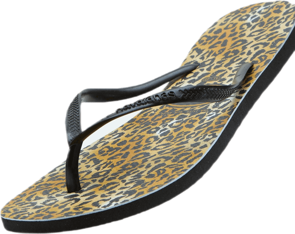 Schlank Leopard Beige/Schwarz
