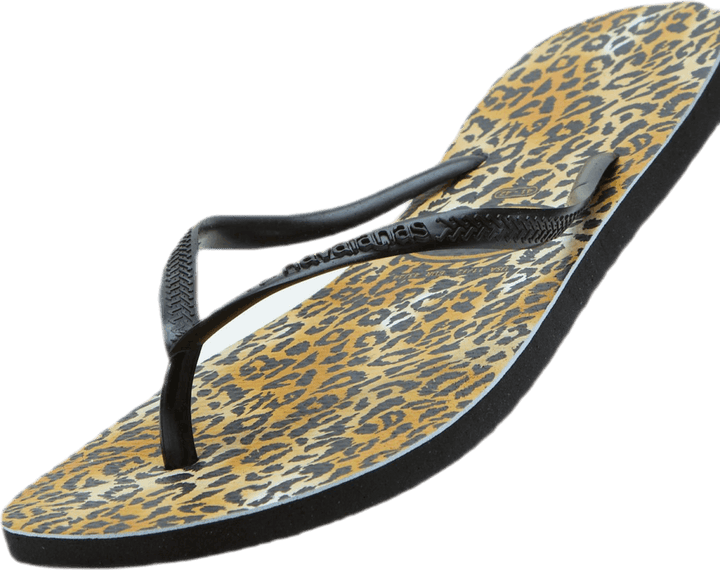 Schlank Leopard Beige/Schwarz
