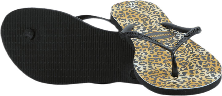 Schlank Leopard Beige/Schwarz