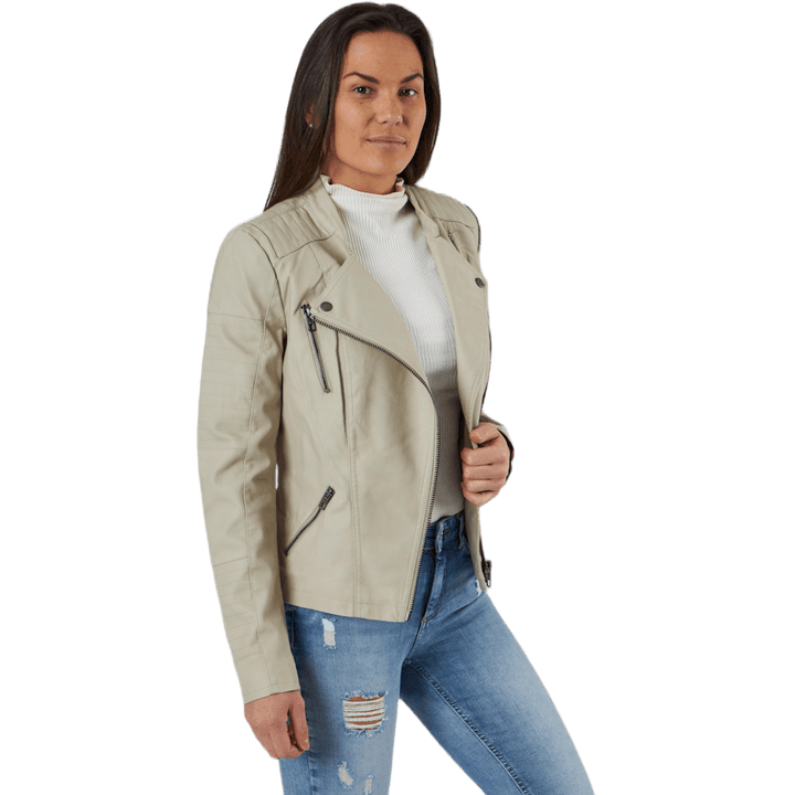 Ava Faux cuir Biker Otw Beige