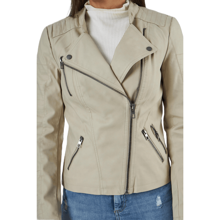 Ava Faux cuir Biker Otw Beige