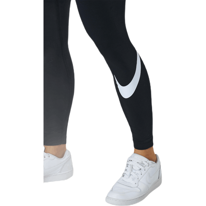 Sportswear Essential Ženske gamaše Swoosh s srednjo višino BLACK/WHITE