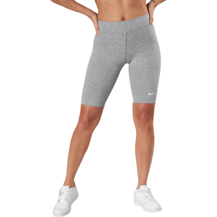 Sportswear Essential Women's Mid-Rise Bike Shorts DK GREY HEATHER/WHITE