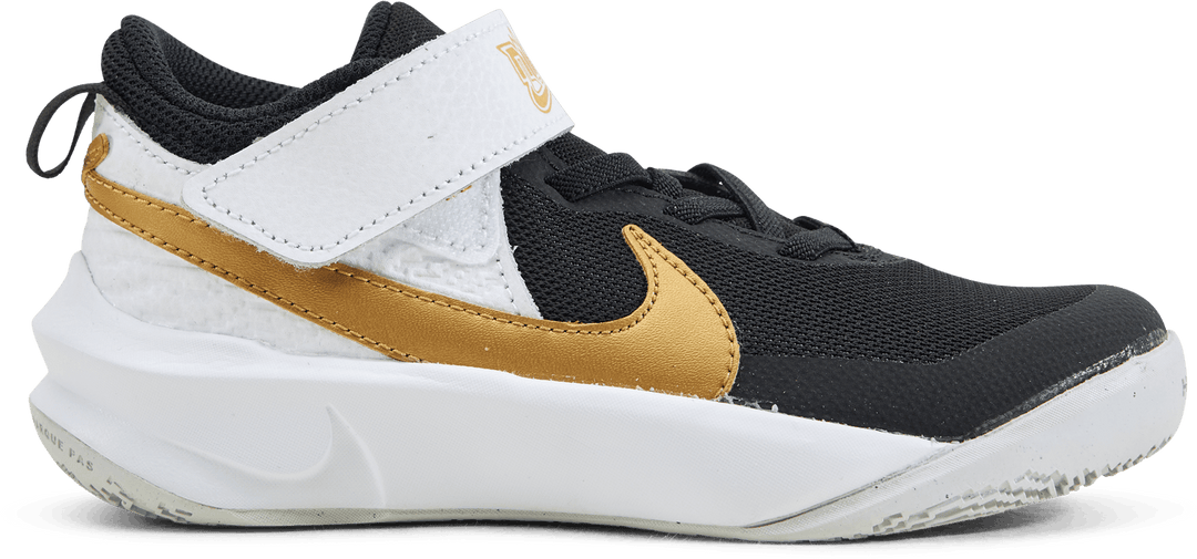 Team Hustle D 10 Små barnesko SORT/METALLISK GULL-VITT-PHOTONSTØV