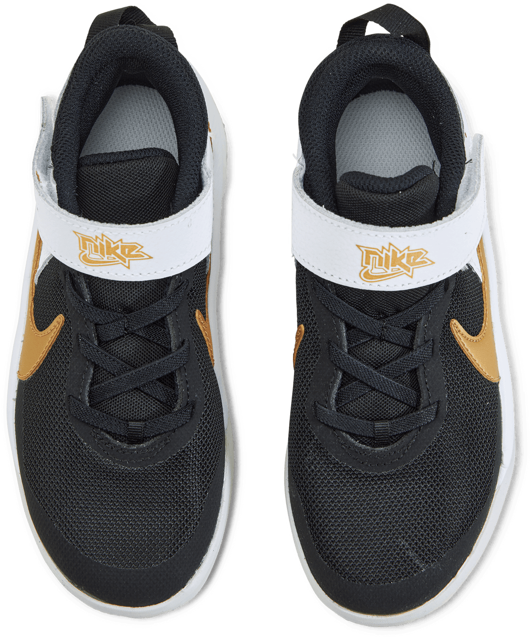 Team Hustle D 10 Små barnesko SORT/METALLISK GULL-VITT-PHOTONSTØV