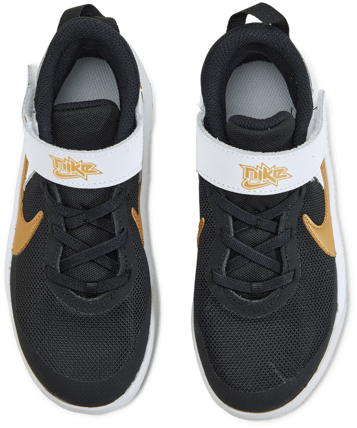 Team Hustle D 10 Små barnesko SORT/METALLISK GULL-VITT-PHOTONSTØV