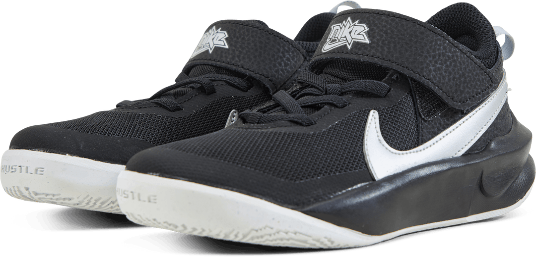 Team Hustle D 10 Little Kids' Shoes BLACK/METALLIC SILVER-VOLT-WHITE