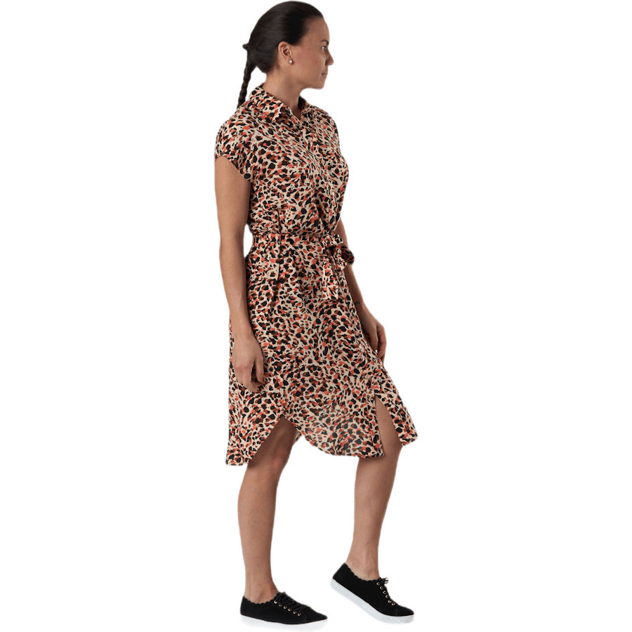 Nya Ss Shirt Kleid Orange