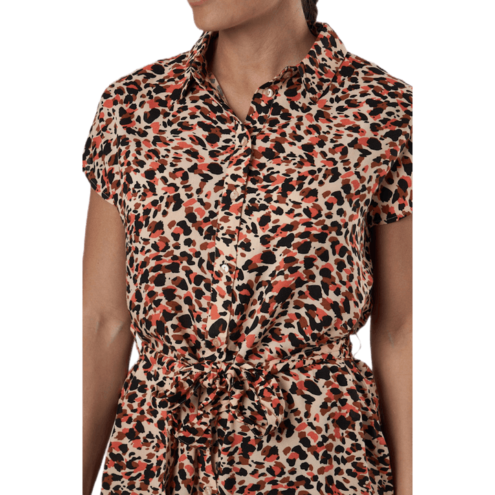 Nya Ss Shirt Kleid Orange