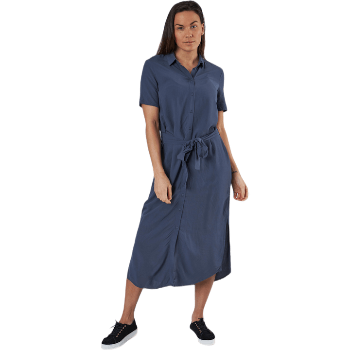 Cecilie Ss lang kjole blå