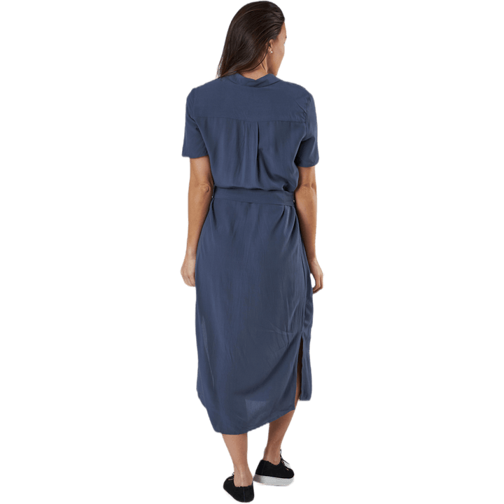 Cecilie Ss lang kjole blå