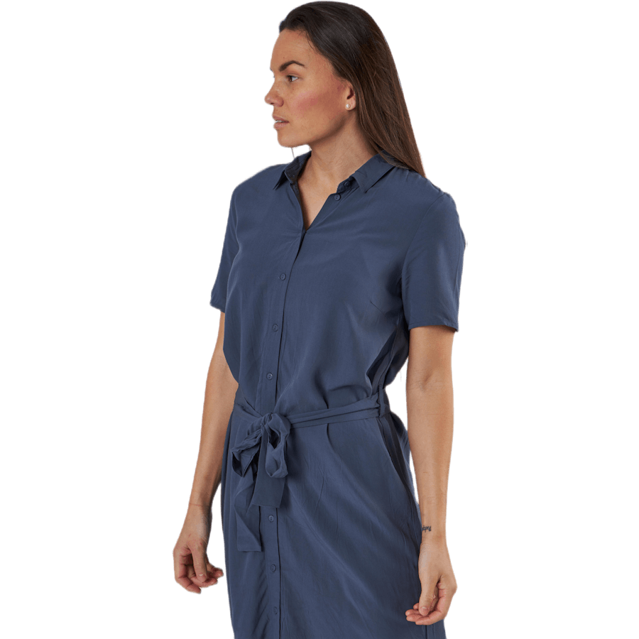 Cecilie Ss lang kjole blå