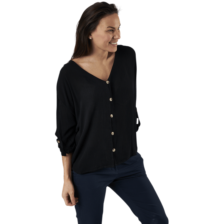 Sanne 3/4 Top pieghevole nero