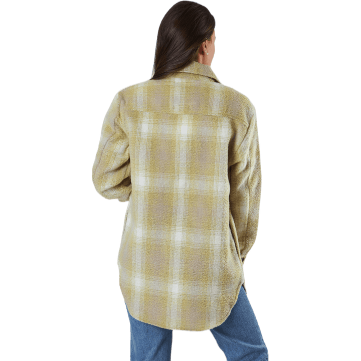 Deena-Oma L/S Check Shacket CC Pnt Blanc