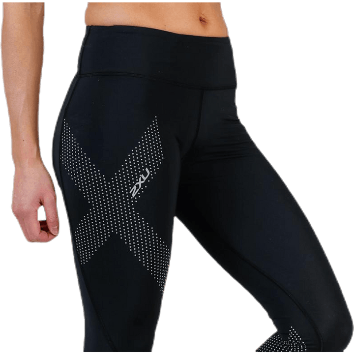 Mid-Rise Compression Tights Sort/Grå