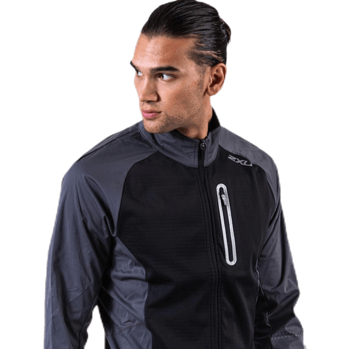 Veste coupe-vent à membrane noire/grise