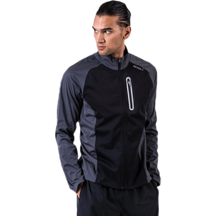 Veste coupe-vent à membrane noire/grise