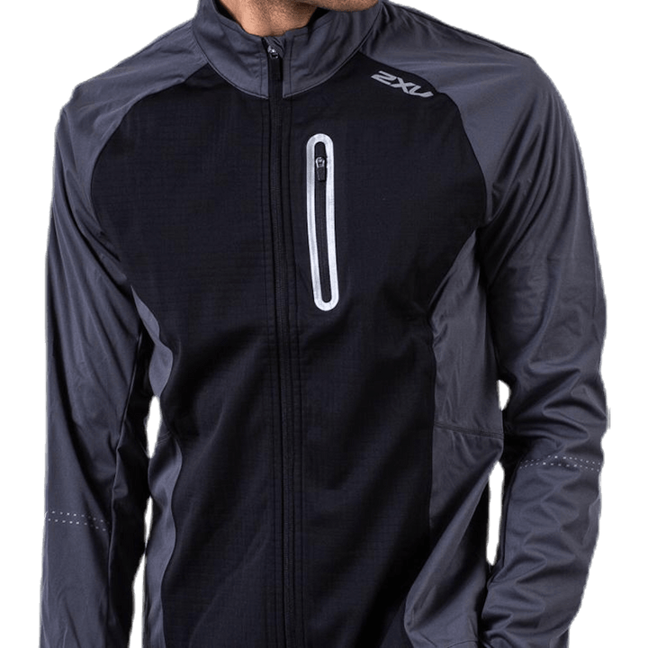 Veste coupe-vent à membrane noire/grise