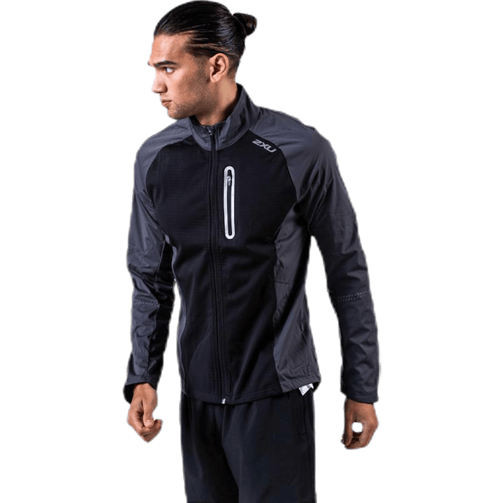 Veste coupe-vent à membrane noire/grise