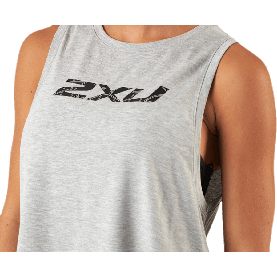 "Contender Crop Tank-W Grey
