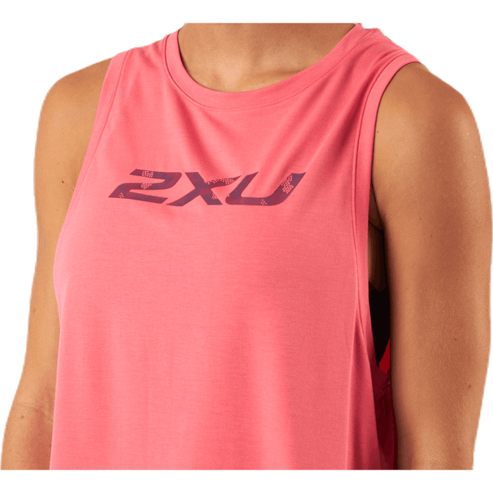 "Contender Crop Tank-W Pink