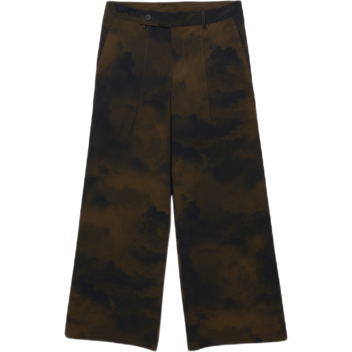 Pantaloni con stampa terrain marrone