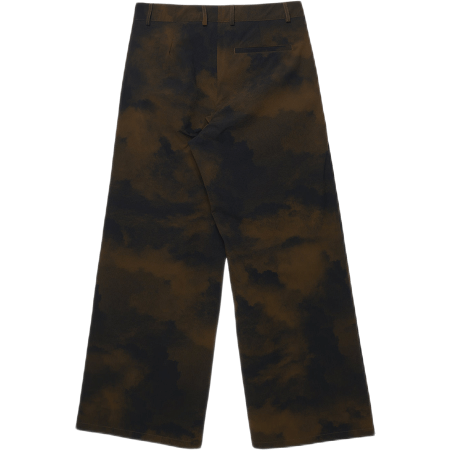 Pantaloni con stampa terrain marrone