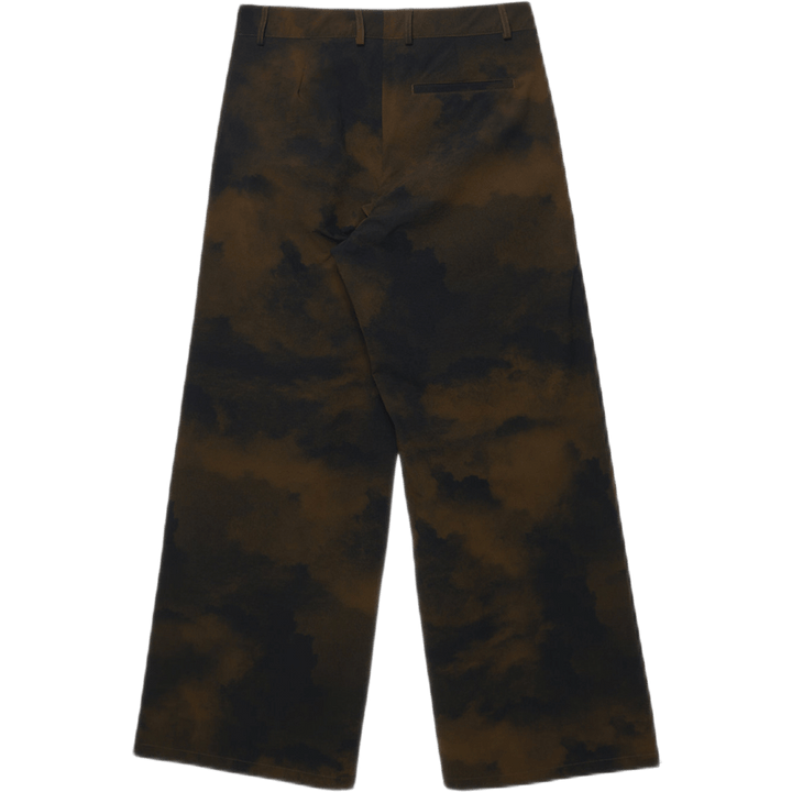 Pantaloni con stampa terrain marrone