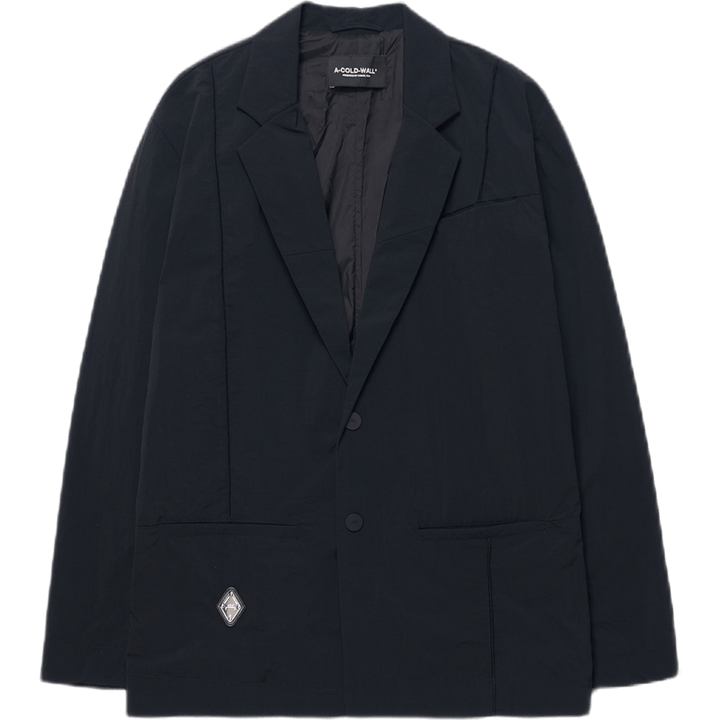 Blazer con stemma a rombi nero
