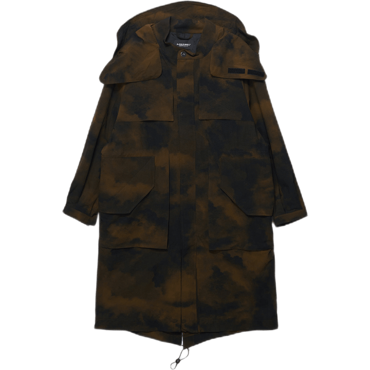 Parka con stampa Terrain Marrone
