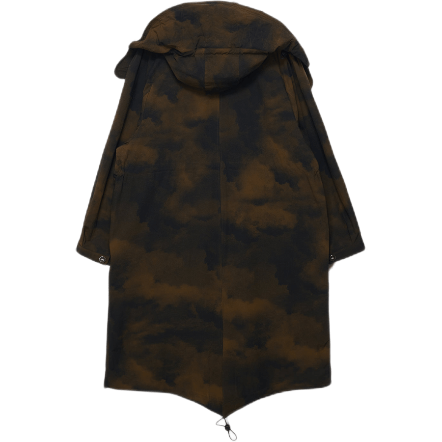 Parka con stampa Terrain Marrone