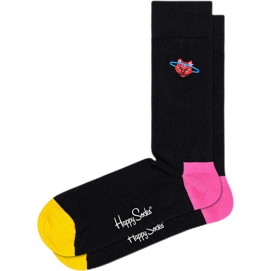 Stickerei Space Cat Crew Socke Multi