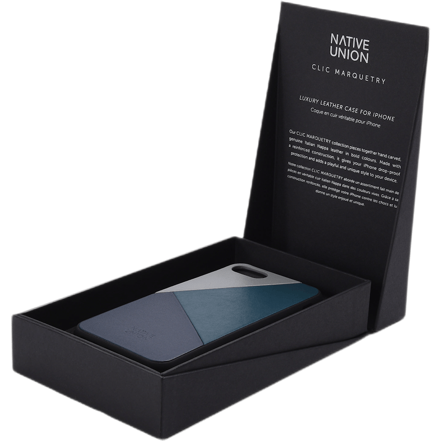 Clic Marquetry Iphone 7 tapauksessa sininen