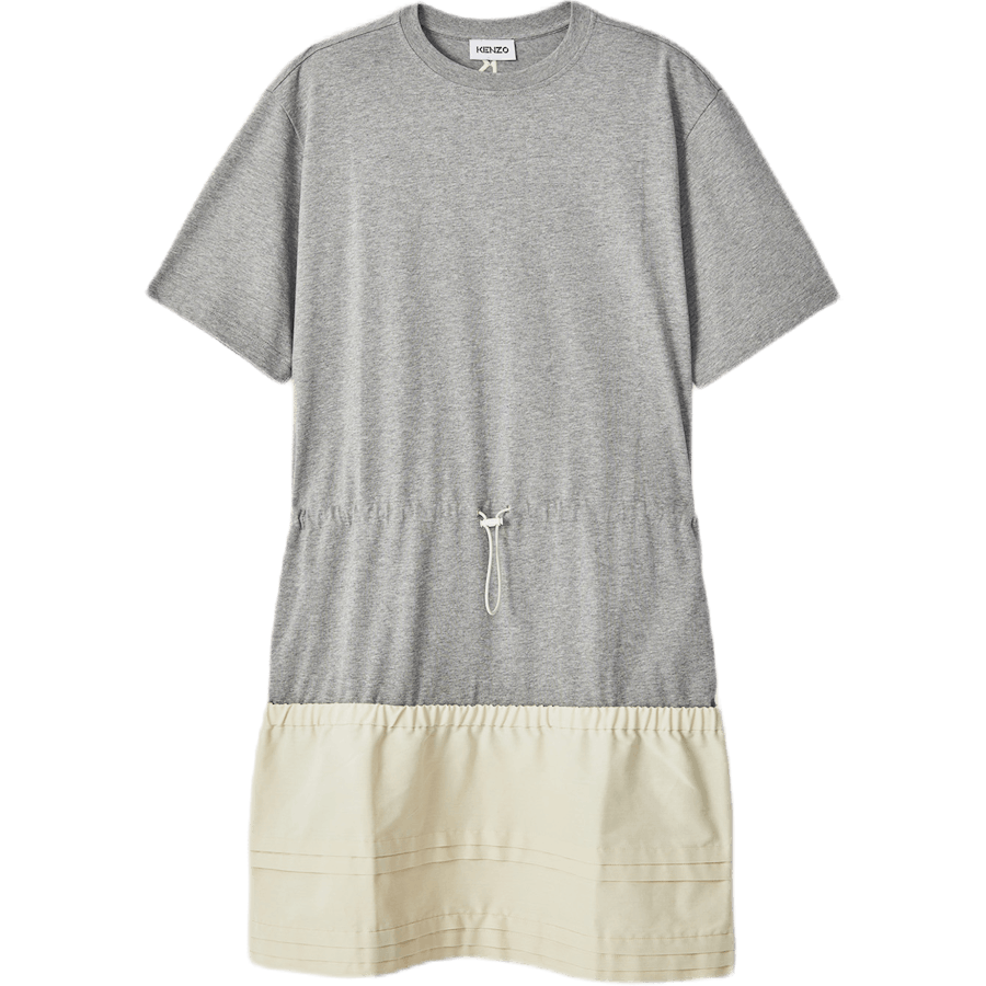 Robe t-shirt bi-matière grise