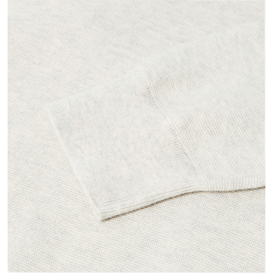 Pull ras du cou en coton gris Gar