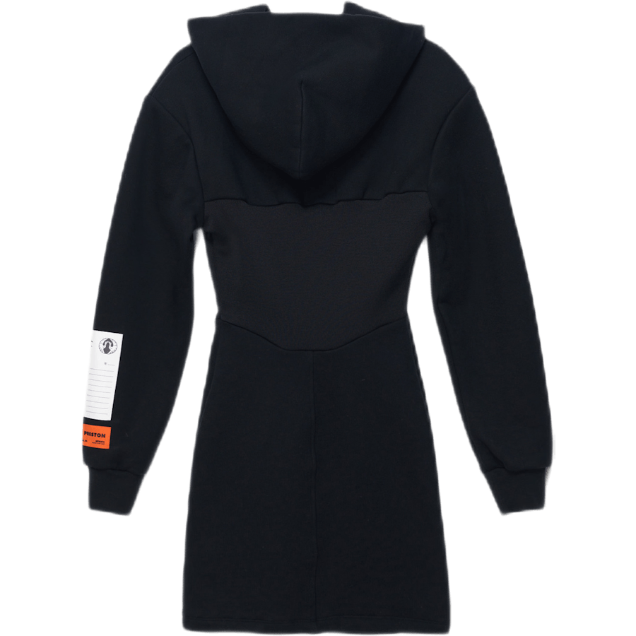 Kapuzen-Korsettkleid Schwarz
