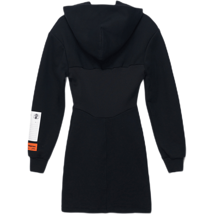 Kapuzen-Korsettkleid Schwarz
