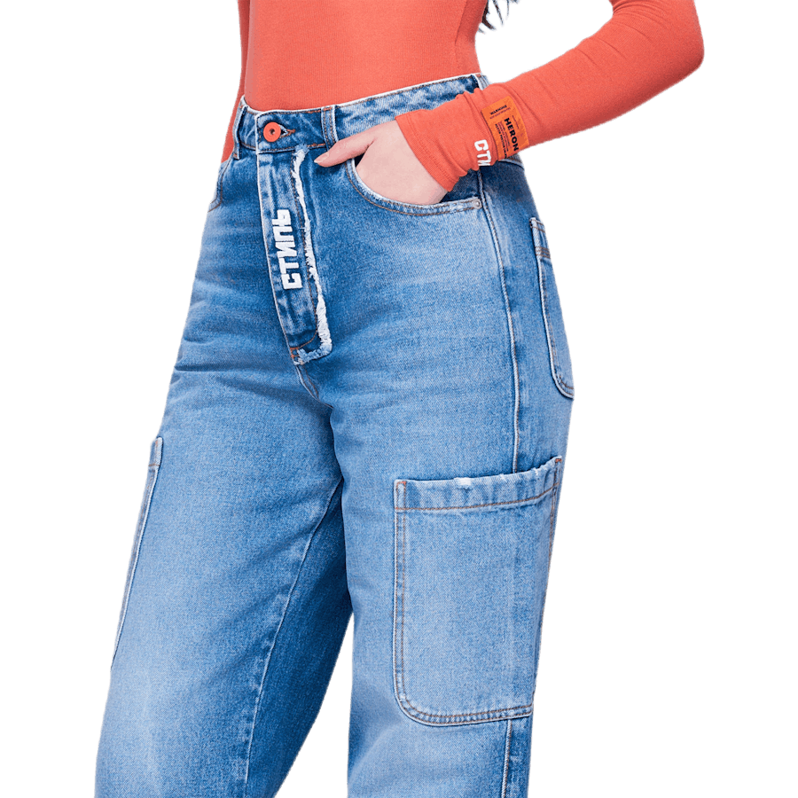 Baggy 5-Taschen Jeans Blau