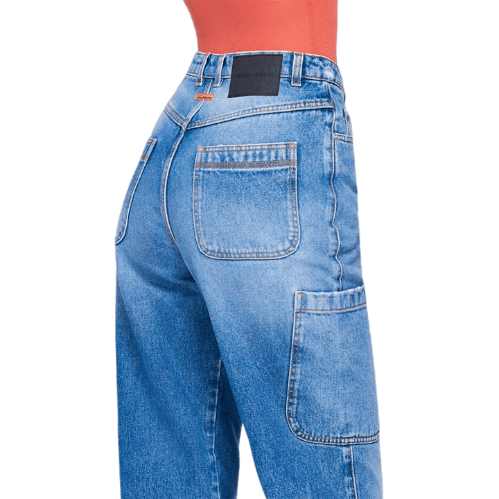 Baggy 5-Taschen Jeans Blau