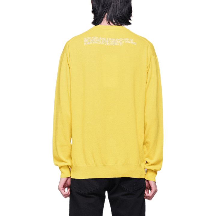 Sweater met ronde hals Geel