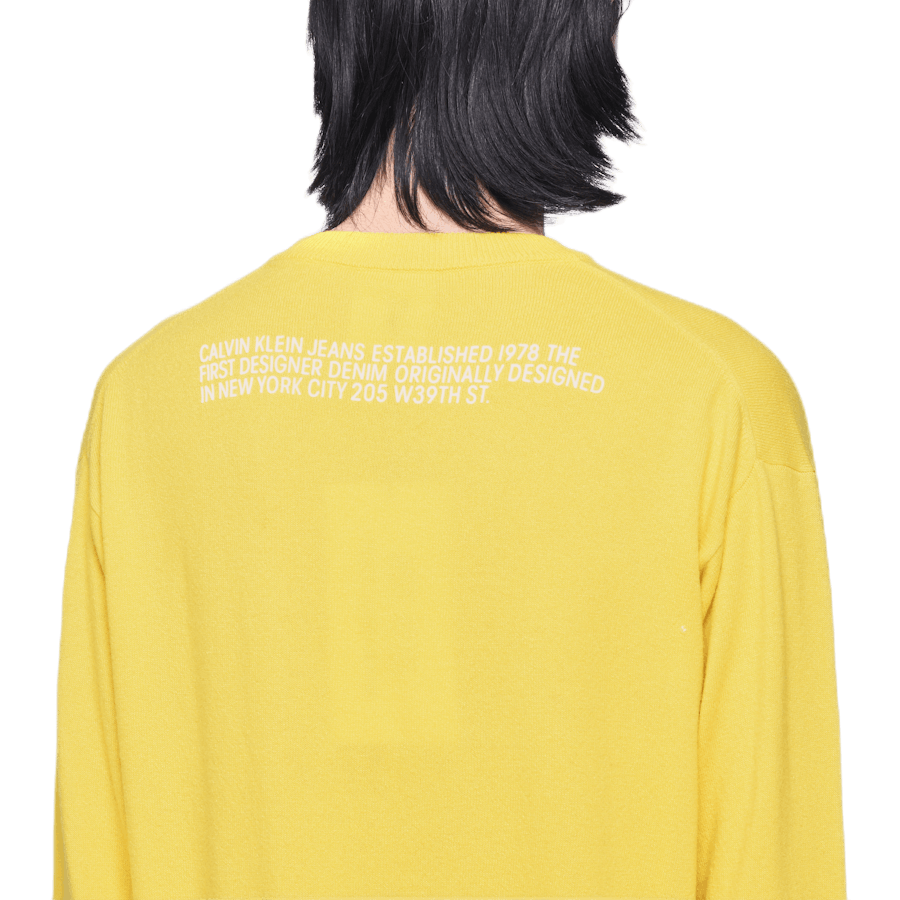 Sweater met ronde hals Geel