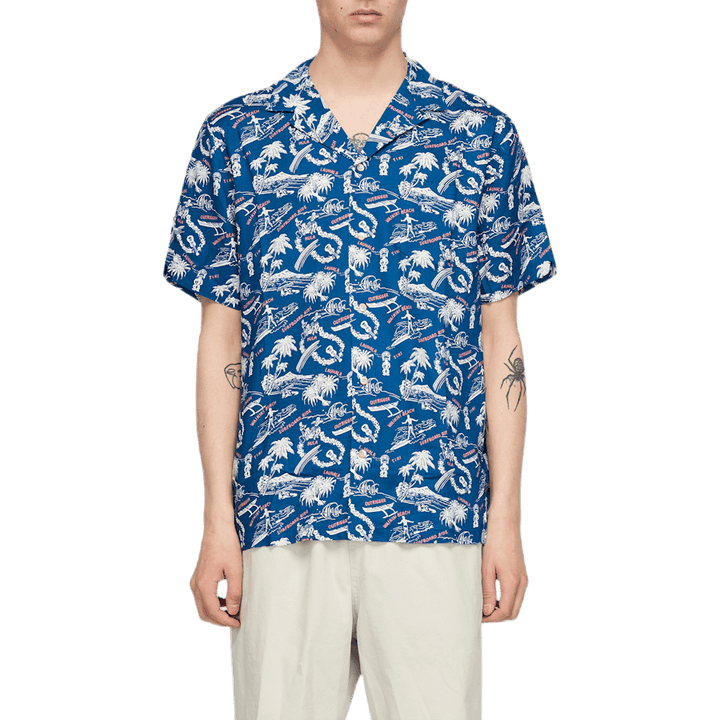 Okole Maluna Camp Hemd Blau