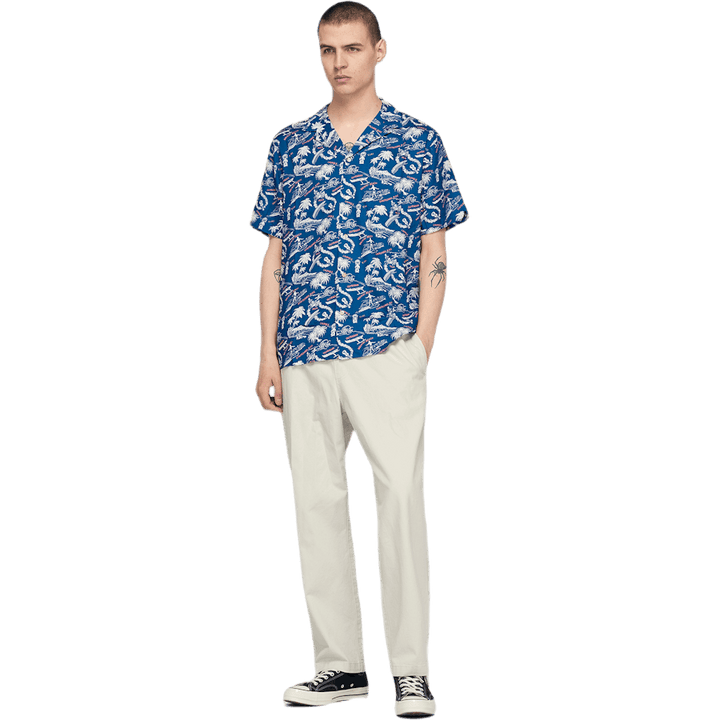 Okole Maluna Camp Hemd Blau