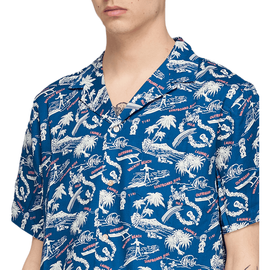 Okole Maluna Camp Hemd Blau