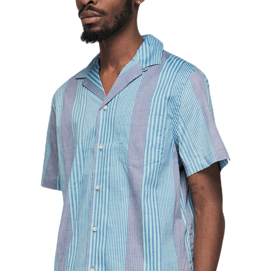 Pacific Paradise Stripe Camp S Blue